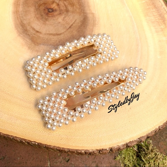 Accessories - Pearl hair clip trendy Barrette